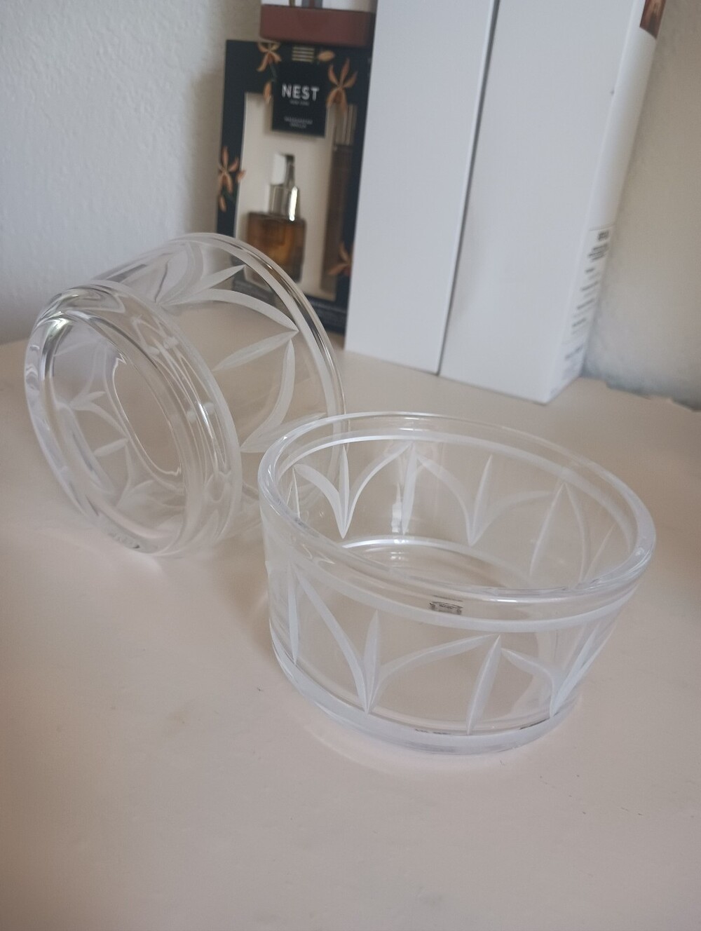 Tiffany & Co. Crystal Wheat Leaf Bowl Set